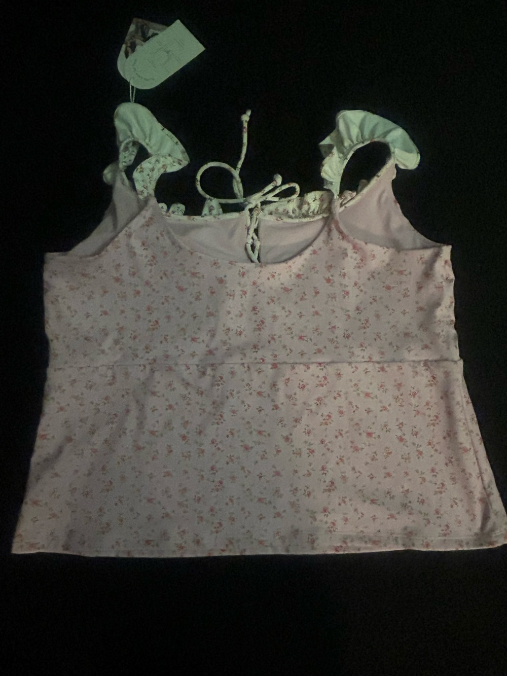 Blogilates Floral Ruffle Lace-Up Tank sz3XL - Picture 6 of 8